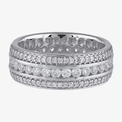Modern Bride 8.5mm 3 Ct. T.w. Lab-grown (f / Si2) Diamond Eternity Band In 10k Or 14k Gold In White