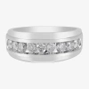 Modern Bride 9m 1 Ct.t.w. Natural Diamond Wedding Band In 10k Gold In Silver