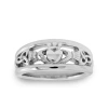 Modern Bride 9m Stainless Steel Claddagh Wedding Band In Metallic