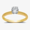 Modern Bride Classic Collection 1/2 Ct. Lab-grown (g / Si1-si2) Diamond Round Solitaire Engagement Ring In 10k Or In Yellow
