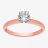 Modern Bride Classic Collection 1/2 Ct. Natural Diamond Round Solitaire Engagement Ring In 10k Gold In Pink