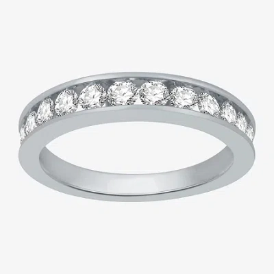 Modern Bride Classic Collection Womens 3.5mm 1 Ct. T.w. Natural White Diamond 10k Gold Wedding Band In Metallic