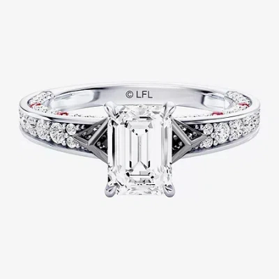 Modern Bride Darth Vader (f / Si1) Womens 1 1/2 Ct. T.w. Lab Grown White Diamond 10k Gold Star Wars Side Stone En In Metallic