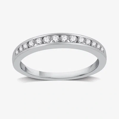 Modern Bride Deluxe Collection 1/4 Ct.t.w. Natural Diamond 14k Gold Wedding Band In Metallic
