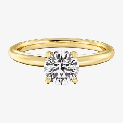 Modern Bride Deluxe Collection Womens 1 1/4 Ct. Natural White Diamond 14k Gold Round Solitaire Engagement Ring In Transparent