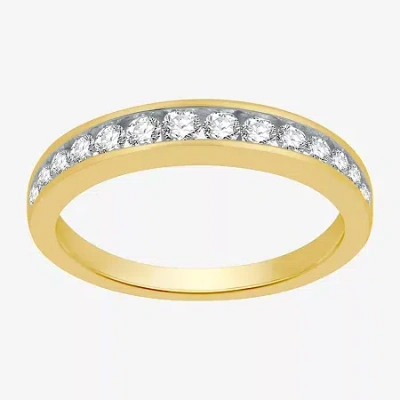 Modern Bride Deluxe Collection Womens 1/2 Ct. T.w. Natural White Diamond 14k Gold Wedding Band