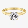 Modern Bride Deluxe Collection Womens 2 Ct. Natural White Diamond 14k Gold Round Solitaire Engagement Ring In Transparent