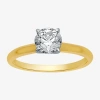 Modern Bride (e-f / Si1-si2) Womens 1 Ct. Lab-grown White Diamond Round Solitaire Engagement Ring In 14k Gold In Gold