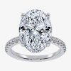 Modern Bride (f-g /vs2-si1) Womens 10 1/2 Ct. T.w. Lab Grown White Diamond 14k Gold Oval Side Stone Engagement Ri In White