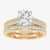 Modern Bride (f-g /vs2-si1) Womens 2 1/2 Ct. T.w. Lab Grown White Diamond 10k Gold Round Side Stone Bridal Set In Yellow