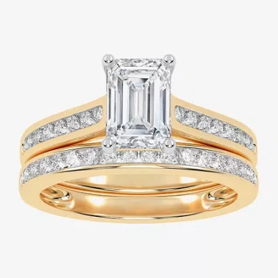 Modern Bride (f-g /vs2-si1) Womens 2 1/2 Ct. T.w. Lab Grown White Diamond 10k Gold Side Stone Bridal Set