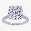 Modern Bride (f-g /vs2-si1) Womens 2 1/4 Ct. T.w. Lab Grown White Diamond 14k Gold Cushion Side Stone Engagement  In Metallic