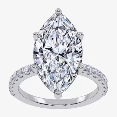 Modern Bride (f-g /vs2-si1) Womens 4 1/2 Ct. T.w. Lab Grown White Diamond 14k Gold Marquise Side Stone Engagement In Metallic