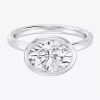Modern Bride (f / Si1) Womens 3 Ct. Lab Grown White Diamond 10k White Gold Oval Solitaire Engagement Ring In Silver