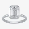 Modern Bride (f / Si1) Womens 3 Ct. Lab Grown White Diamond 10k White Gold Solitaire Engagement Ring In Transparent
