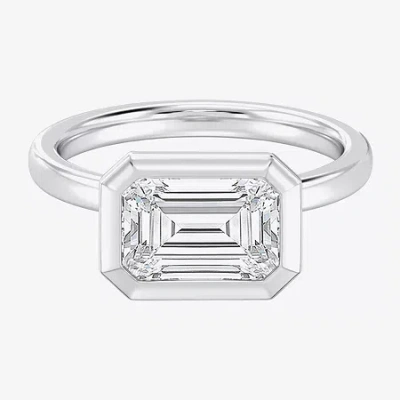 Modern Bride (f / Si1) Womens 3 Ct. Lab Grown White Diamond 10k White Gold Solitaire Engagement Ring In Silver