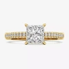 Modern Bride (f / Si2) Womens 2 Ct. T.w. Lab Grown White Diamond 10k White Gold Side Stone Engagement Ring In Yellow