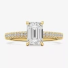 Modern Bride (f / Si2) Womens 2 Ct. T.w. Lab Grown White Diamond 10k White Gold Side Stone Engagement Ring In Yellow