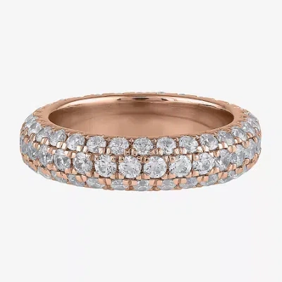 Modern Bride (f / Si2) Womens 4mm 1 Ct. T.w. Lab Grown White Diamond 10k Gold Eternity Band