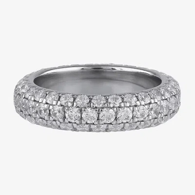 Modern Bride (f / Si2) Womens 6.5mm 3 Ct. T.w. Lab Grown White Diamond 10k Gold Eternity Band In Silver