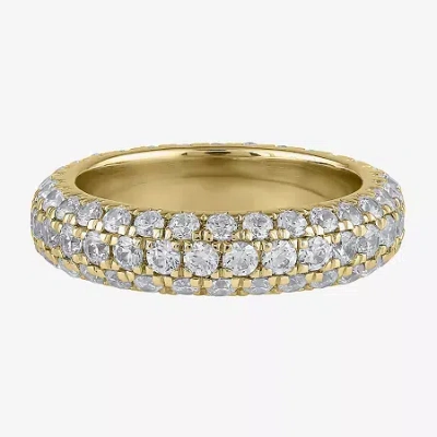 Modern Bride (f / Si2) Womens 6.5mm 3 Ct. T.w. Lab Grown White Diamond 10k Gold Eternity Band In Yellow