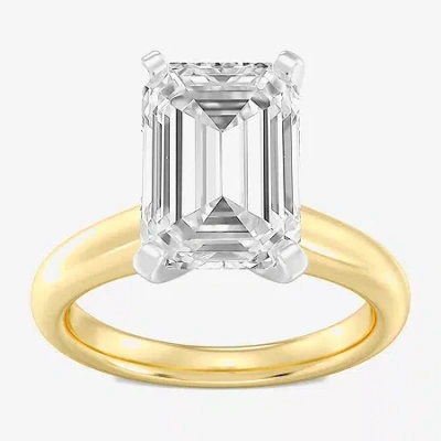 Modern Bride (f / Vs1) Womens 5 Ct. Lab-grown White Diamond 14k Gold Emerald-cut Solitaire Engagement Ring