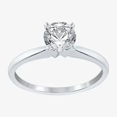 Modern Bride (f / Vs2) Womens 1 Ct. Lab-grown White Diamond 14k Gold Round Solitaire Engagement Ring