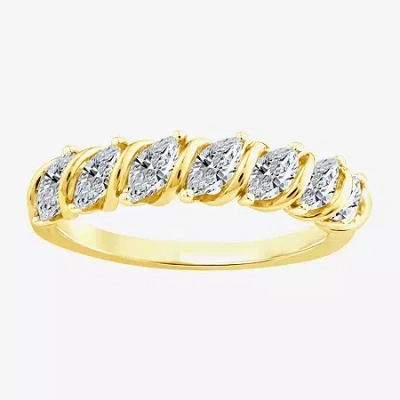 Modern Bride (f / Vs2) Womens 1 Ct. T.w. Lab Grown White Diamond 10k Gold Anniversary Wedding Band In Yellow
