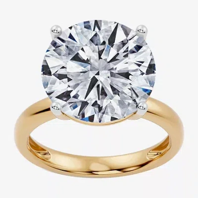 Modern Bride (f / Vs2) Womens 10 Ct. Lab Grown White Diamond 14k Gold Round Solitaire Engagement Ring