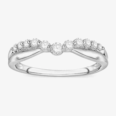 Modern Bride (f / Vs2) Womens 3.5mm 1/4 Ct. T.w. Lab Grown White Diamond 10k Gold Wedding Band