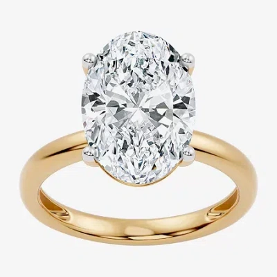 Modern Bride (f / Vs2) Womens 6 Ct. Lab Grown White Diamond 14k Gold Oval Solitaire Engagement Ring