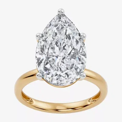 Modern Bride (f / Vs2) Womens 8 Ct. Lab Grown White Diamond 14k Gold Pear Engagement Ring In Yellow