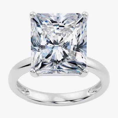 Modern Bride (f/vs2) Womens 10 Ct. Lab Grown White Diamond 14k Gold Rectangular Solitaire Engagement Ring In Metallic