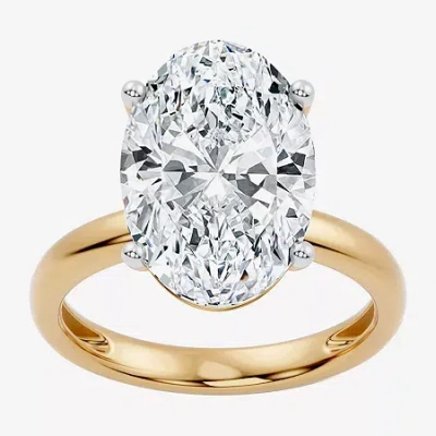 Modern Bride (f/vs2) Womens 8 Ct. Lab Grown White Diamond 14k Gold Oval Solitaire Engagement Ring
