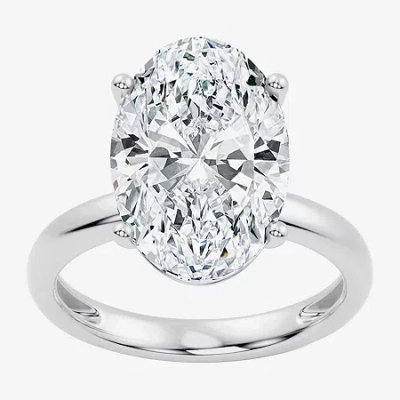 Modern Bride (f/vs2) Womens 8 Ct. Lab Grown White Diamond 14k Gold Oval Solitaire Engagement Ring In Metallic