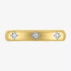 Modern Bride (g-h / I1-i2) Womens 1/10 Ct. T.w. Lab Grown White Diamond 10k Gold Star Band In Gold