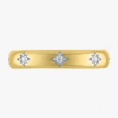Modern Bride (g-h / I1-i2) Womens 1/10 Ct. T.w. Lab Grown White Diamond 10k Gold Star Band