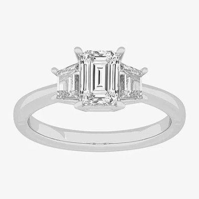 Modern Bride (g-h / Si1-si2) Womens 1 1/2 Ct. T.w. Lab Grown White Diamond 14k White Gold 3-stone Engagement Ring