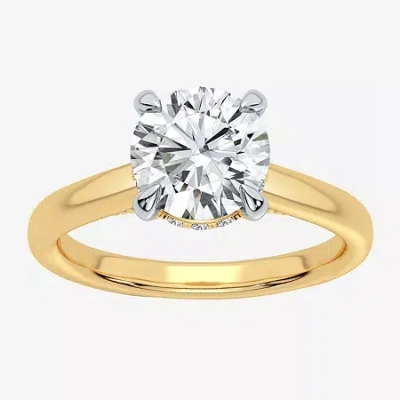 Modern Bride (g-h / Si1-si2) Womens 1 1/7 Ct. T.w. Lab Grown White Diamond 14k Gold Round Solitaire Engagement Ri
