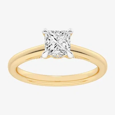 Modern Bride (g-h / Si1-si2) Womens 1 1/7 Ct. T.w. Lab Grown White Diamond 14k Gold Solitaire Engagement Ring In Transparent