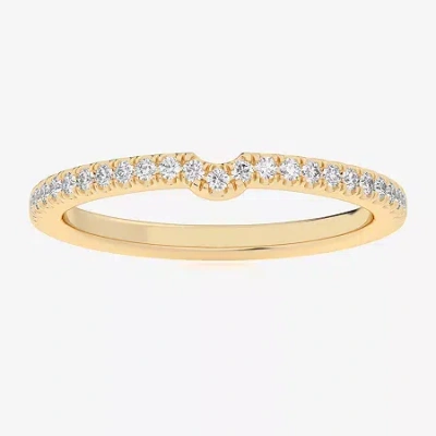 Modern Bride (g-h / Si1-si2) Womens 1/6 Ct. T.w. Lab Grown White Diamond 14k White Gold Wedding Band