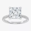 Modern Bride (g-h / Si1-si2) Womens 2 1/4 Ct. T.w. Lab Grown White Diamond 14k White Gold Side Stone Engagement R In Silver