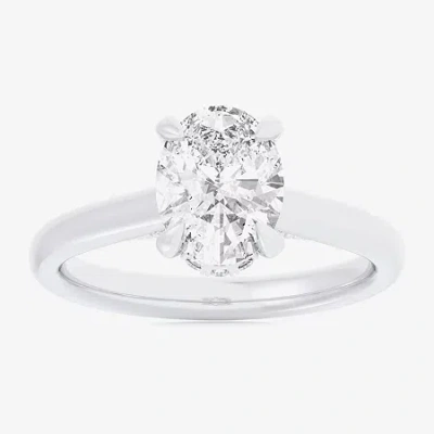 Modern Bride (g-h / Si1-si2) Womens 2 1/5 Ct. T.w. Lab Grown White Diamond 14k Gold Oval Engagement Ring