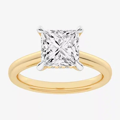 Modern Bride (g-h / Si1-si2) Womens 2 1/5 Ct. T.w. Lab Grown White Diamond 14k Gold Solitaire Engagement Ring In Transparent