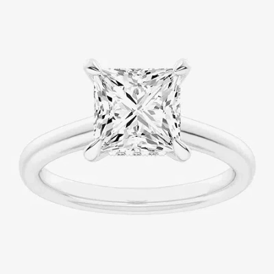Modern Bride (g-h / Si1-si2) Womens 2 1/5 Ct. T.w. Lab Grown White Diamond 14k White Gold Solitaire Engagement Ri