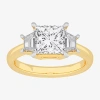 Modern Bride (g-h / Si1-si2) Womens 2 3/4 Ct. T.w. Lab Grown White Diamond 14k Gold 3-stone Engagement Ring In Gold