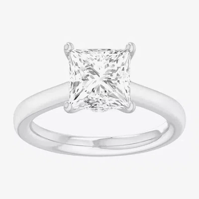 Modern Bride (g-h / Si1-si2) Womens 2 Ct. T.w. Lab Grown White Diamond 14k Gold Princess Solitaire Engagement Rin