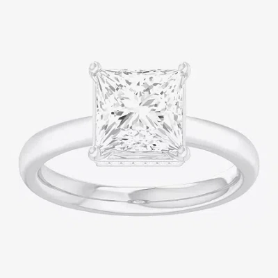 Modern Bride (g-h / Si1-si2) Womens 2 Ct. T.w. Lab Grown White Diamond 14k Gold Princess Solitaire Engagement Rin