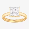 Modern Bride (g-h / Si1-si2) Womens 2 Ct. T.w. Lab Grown White Diamond 14k Gold Princess Solitaire Engagement Rin In Yellow