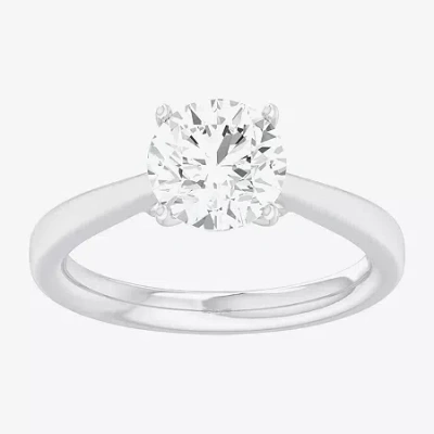Modern Bride (g-h / Si1-si2) Womens 2 Ct. T.w. Lab Grown White Diamond 14k Gold Round Solitaire Engagement Ring